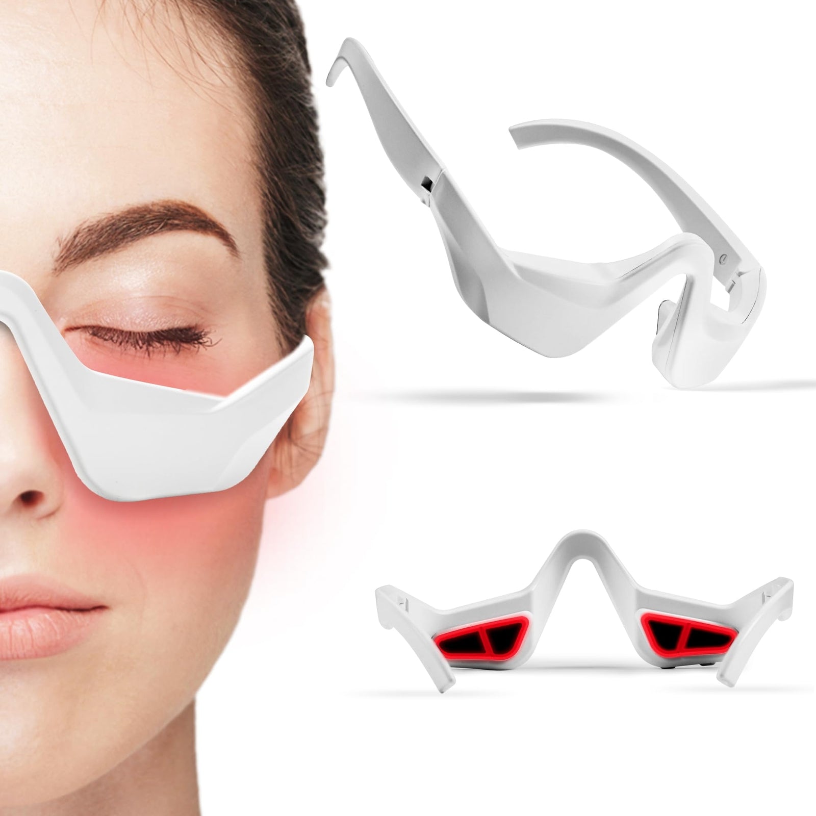 Red light therapy glasses