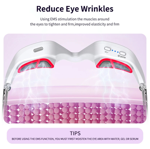 Red light therapy glasses